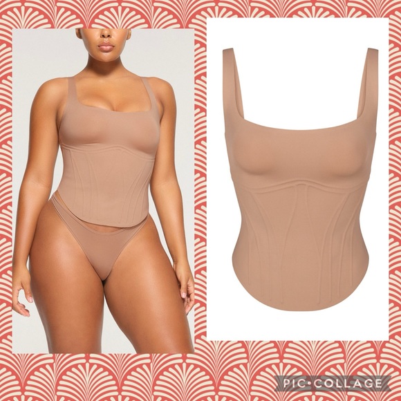SKIMS Other - Skims Bonded Crop Corset Sienna New